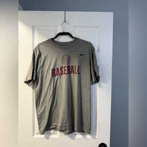 Bethune Cookman Baseball - Nike - Men’s - Gray and Red Baseball Tee - XXL